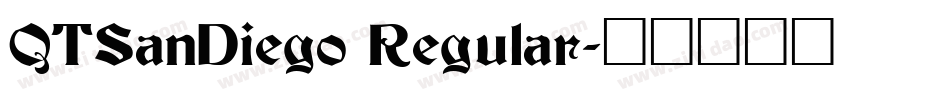 QTSanDiego Regular字体转换